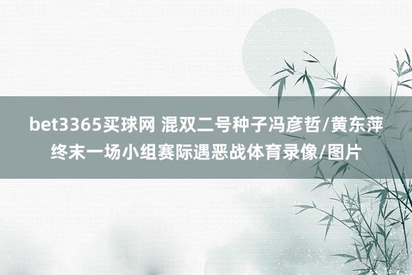 bet3365买球网 混双二号种子冯彦哲/黄东萍终末一场小组赛际遇恶战体育录像/图片