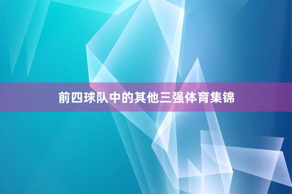 前四球队中的其他三强体育集锦